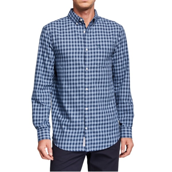 Original Penguin Blue Wing Teal Jasper Check Shirt - Picture 1 of 7